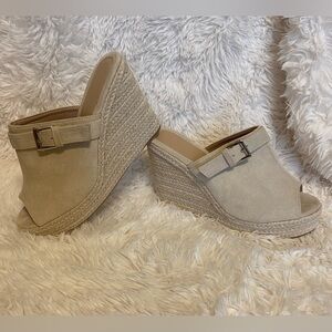 Elegant Cream Wedges for Effortless Style